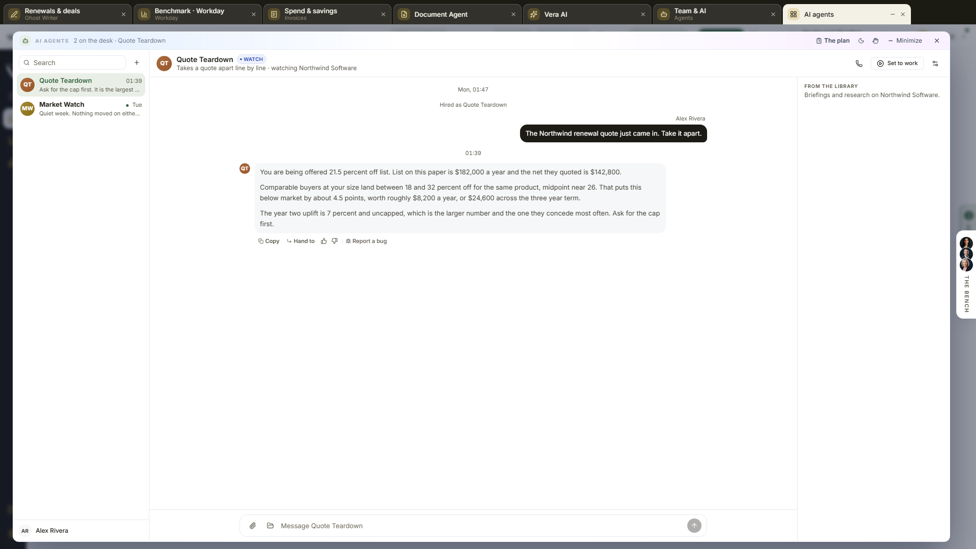 AI agents screenshot