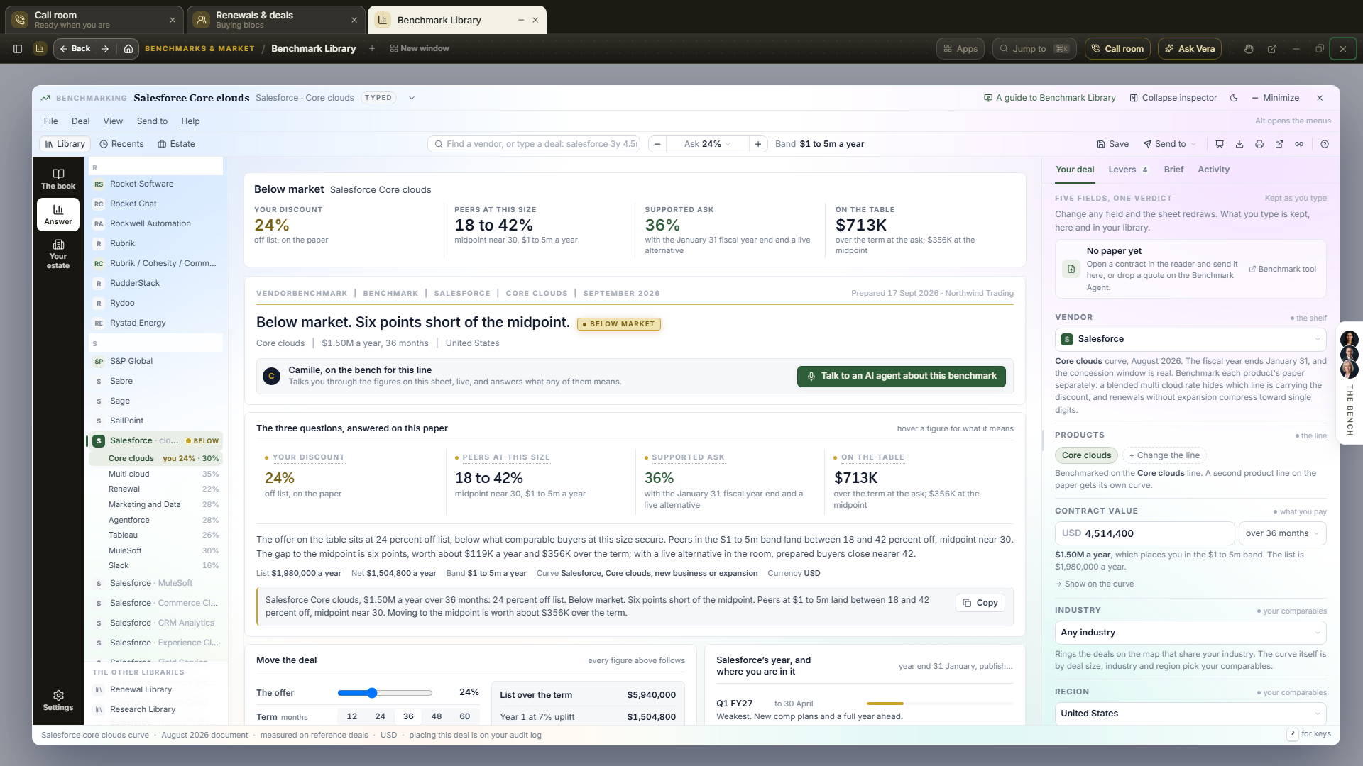 The Benchmark Library window screenshot