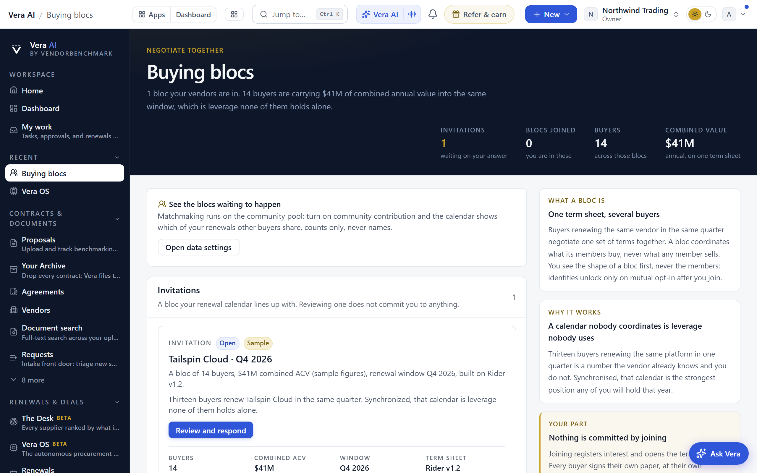 Buying blocs and the matchmaking strip
