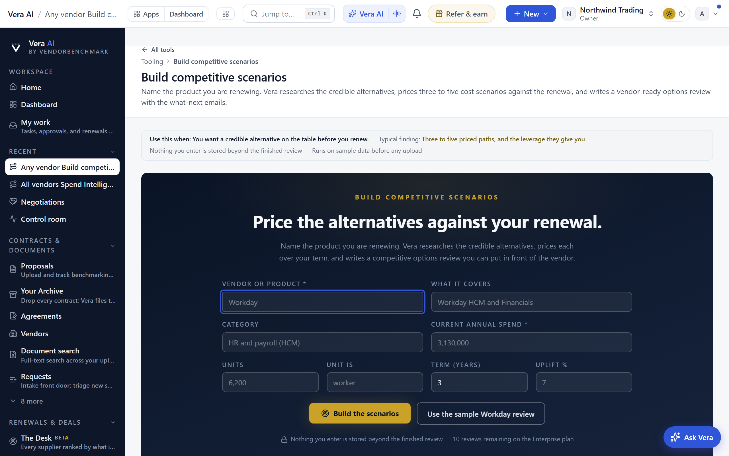 Build competitive scenarios