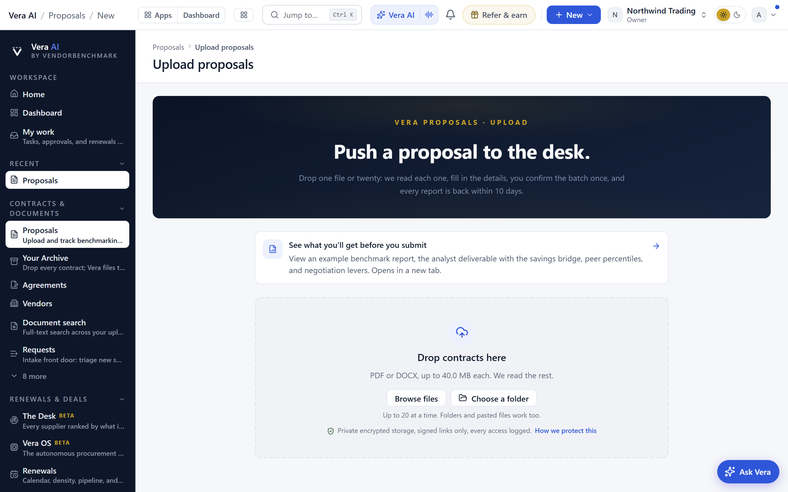 Upload a proposal screenshot