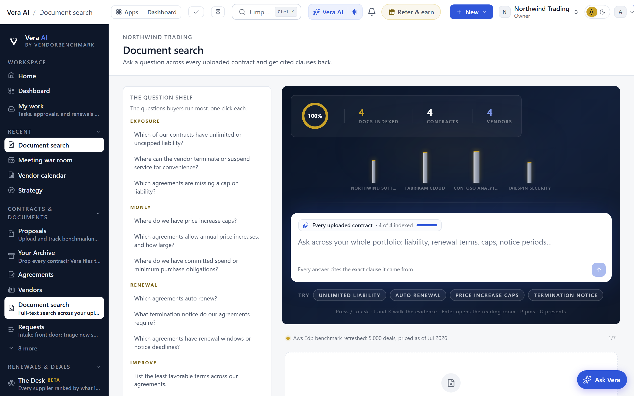 Document search screenshot