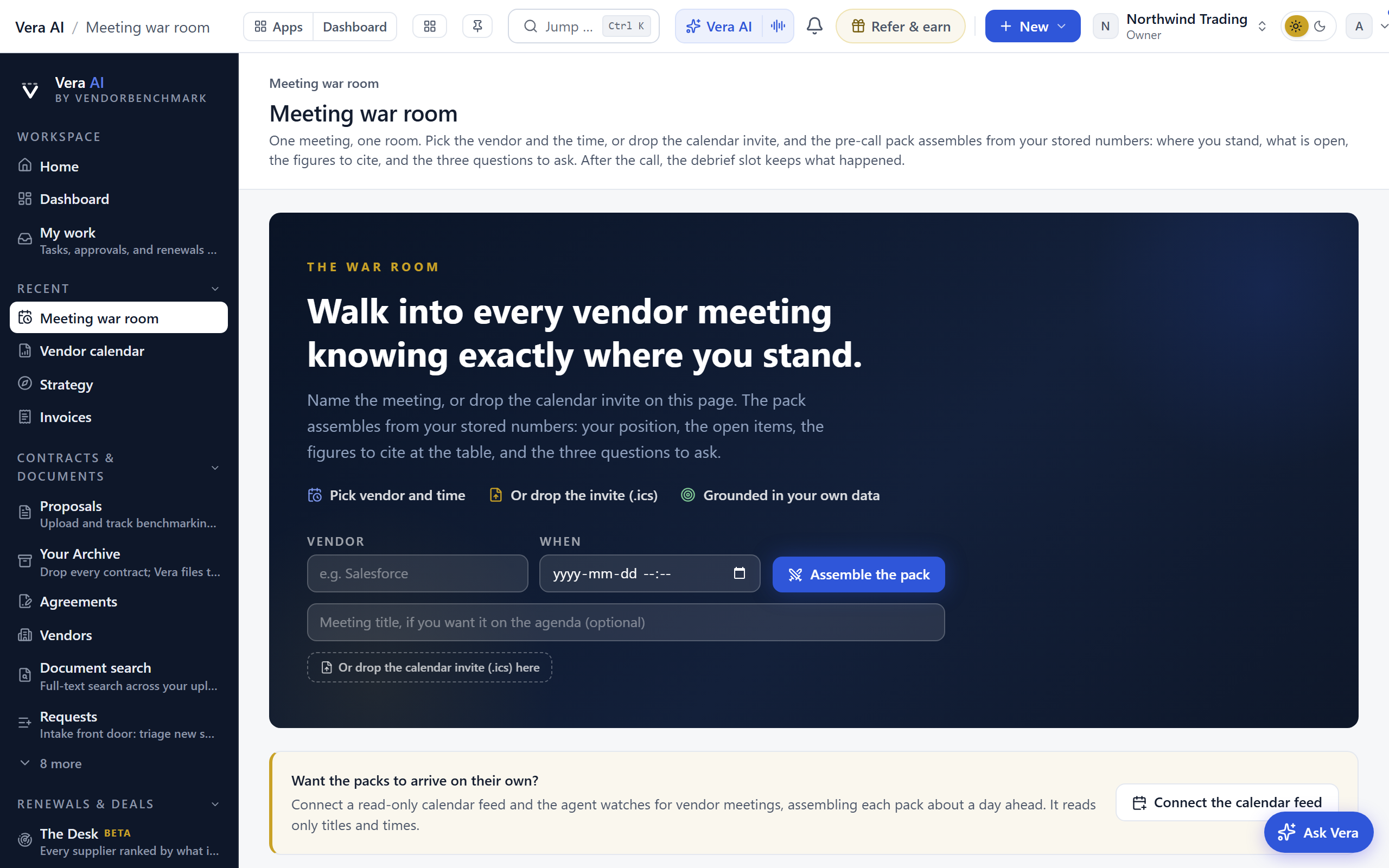 Meeting war room screenshot