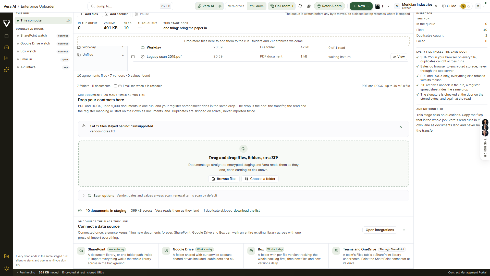 The connector shelf: connect the place the documents live