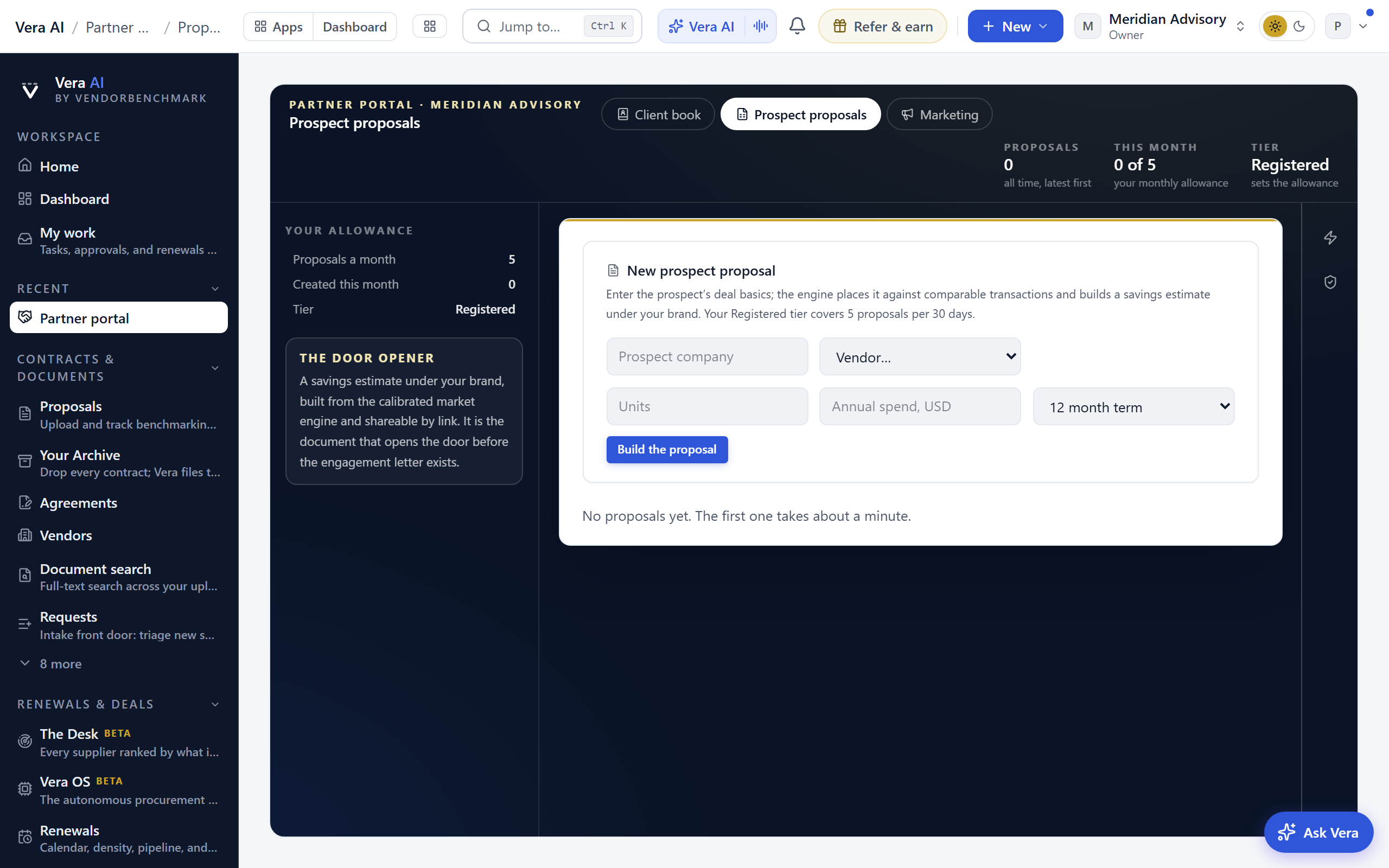 Prospect proposals screenshot
