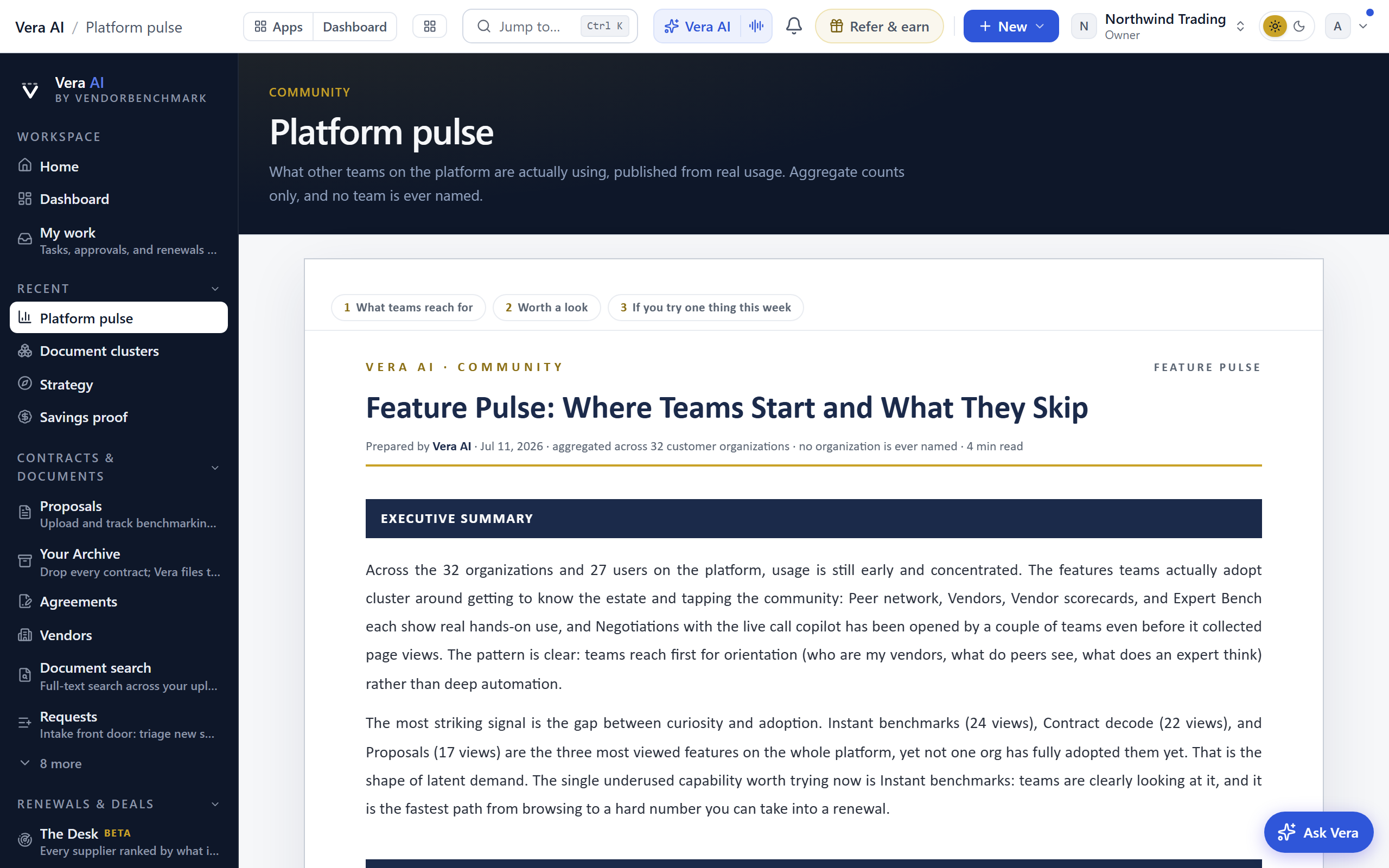 Platform pulse screenshot