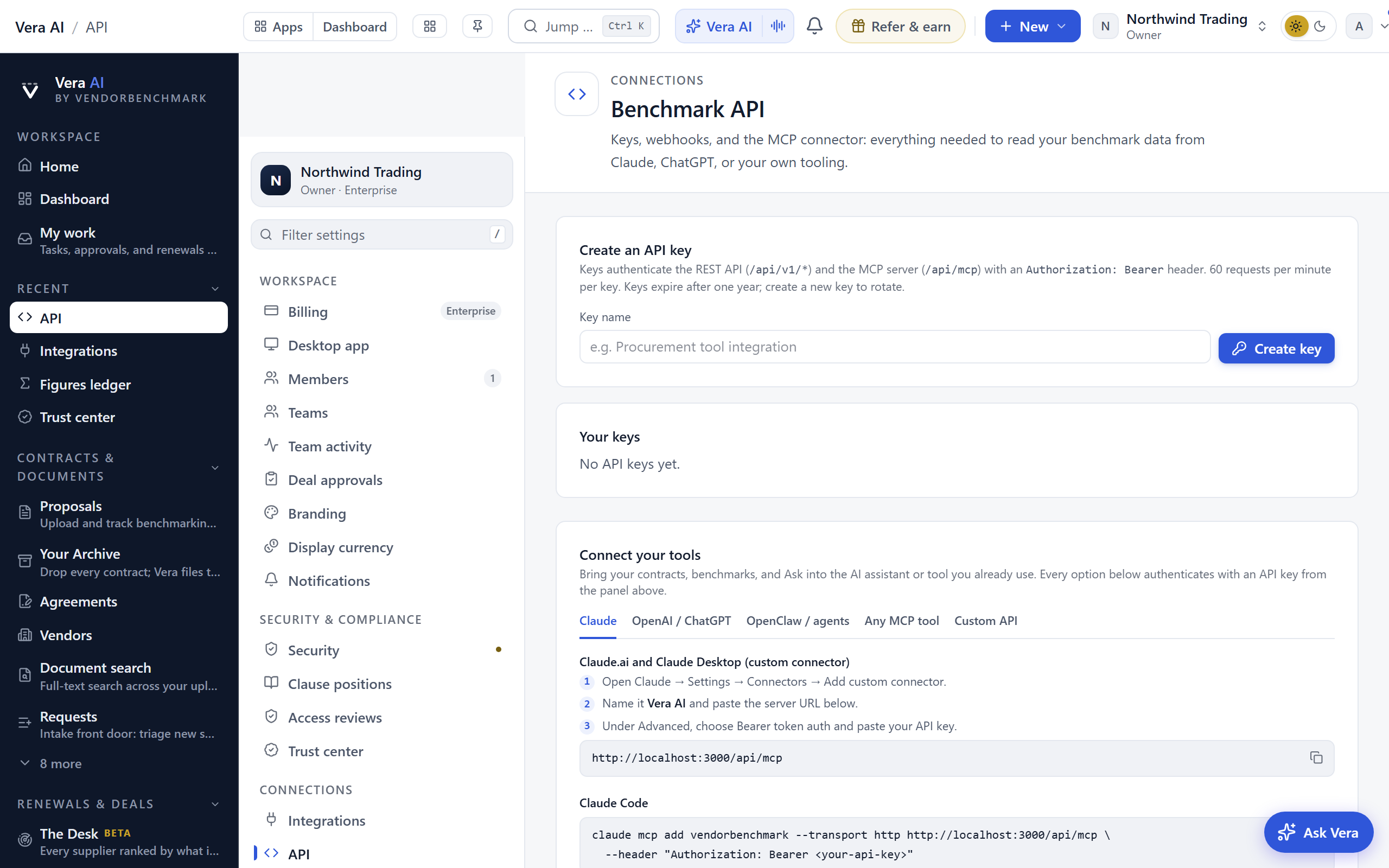 API screenshot