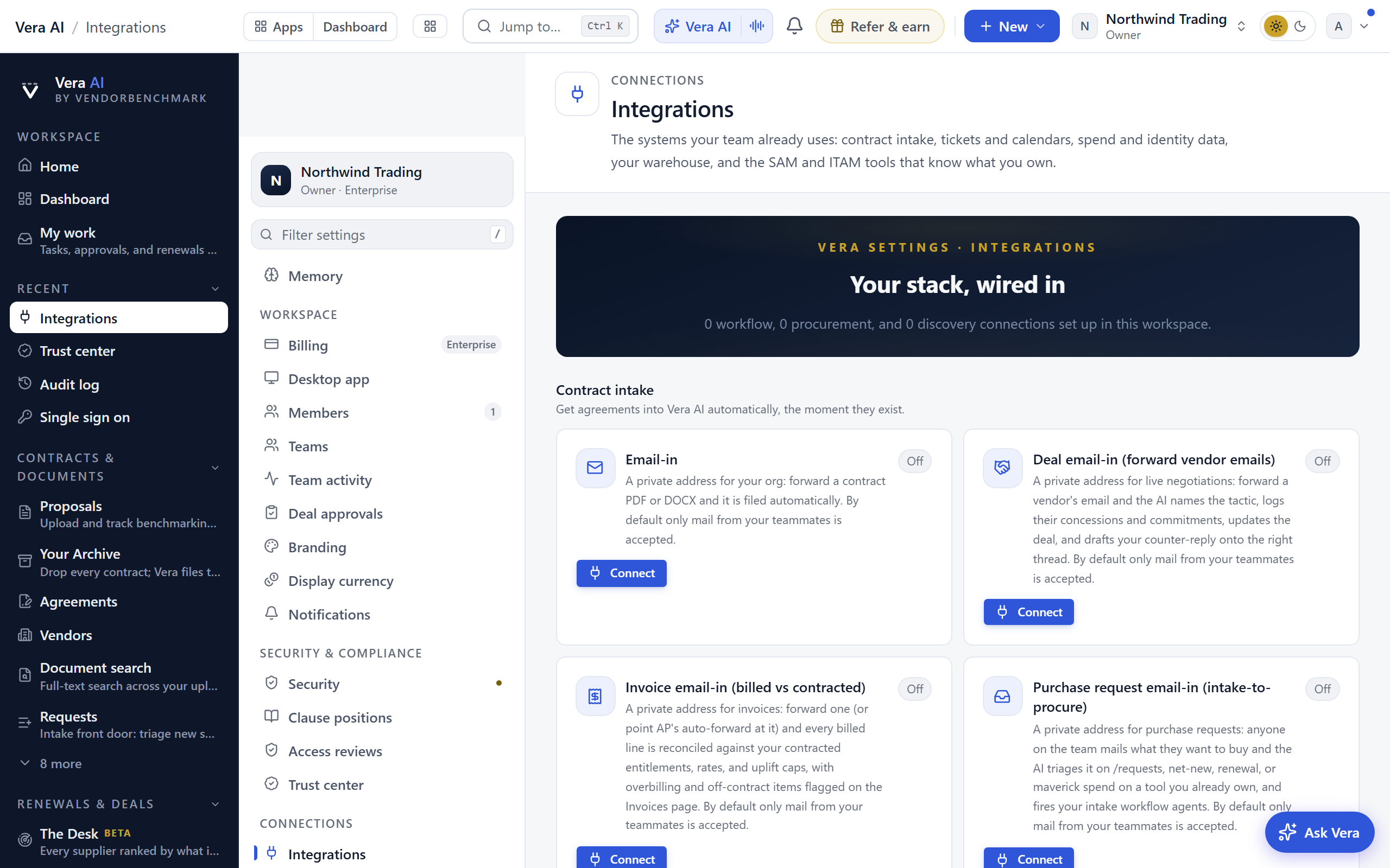 Integrations screenshot