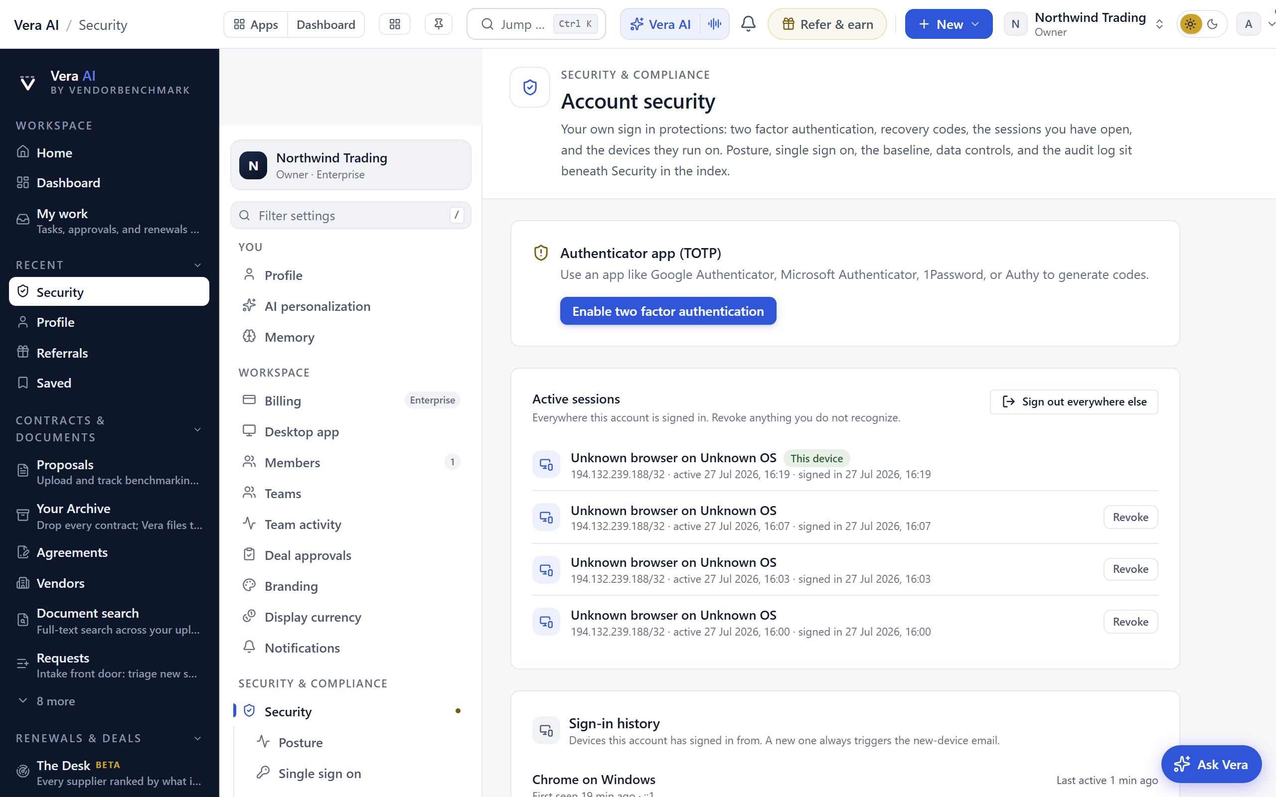 Security screenshot