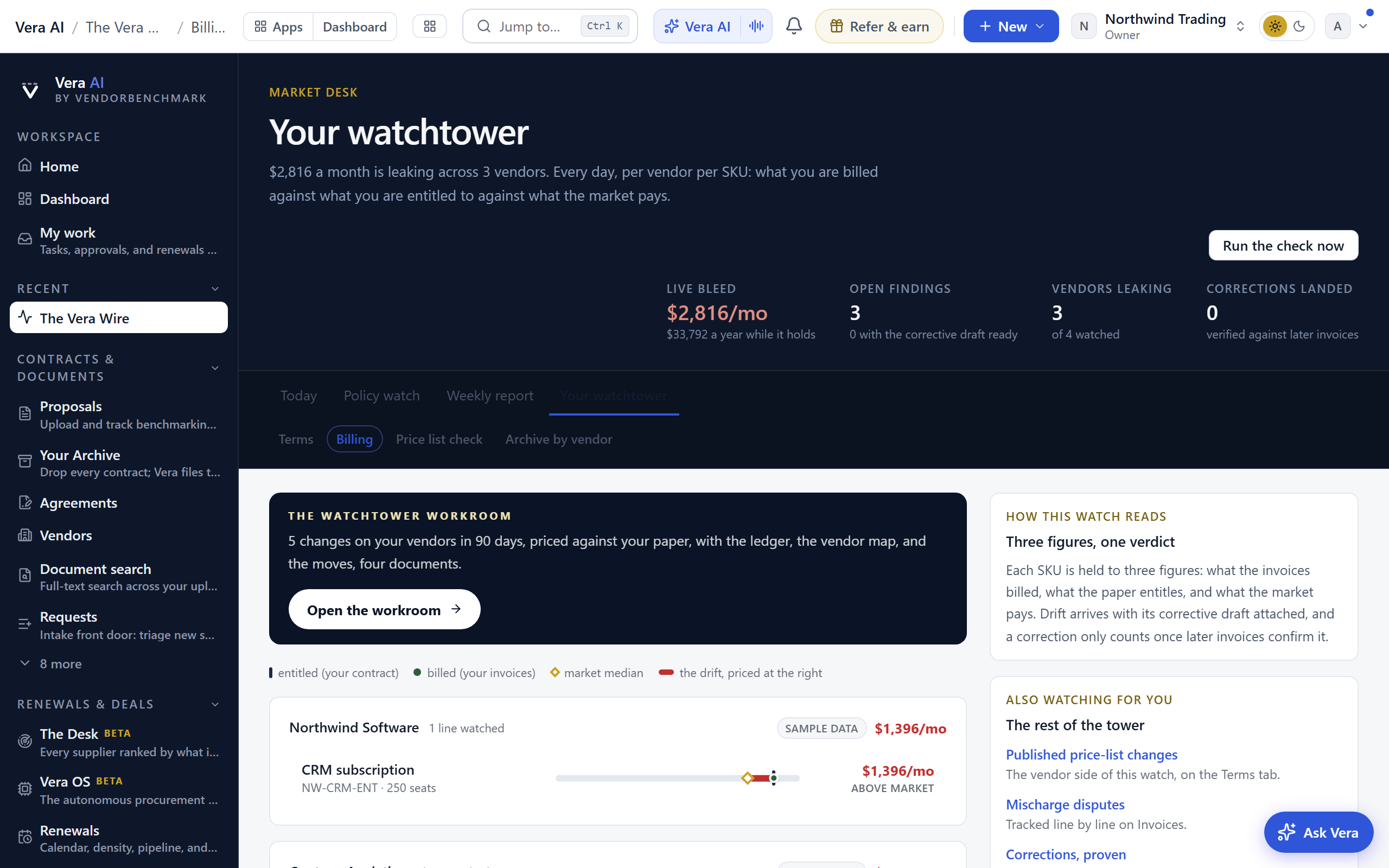 Billing watch screenshot