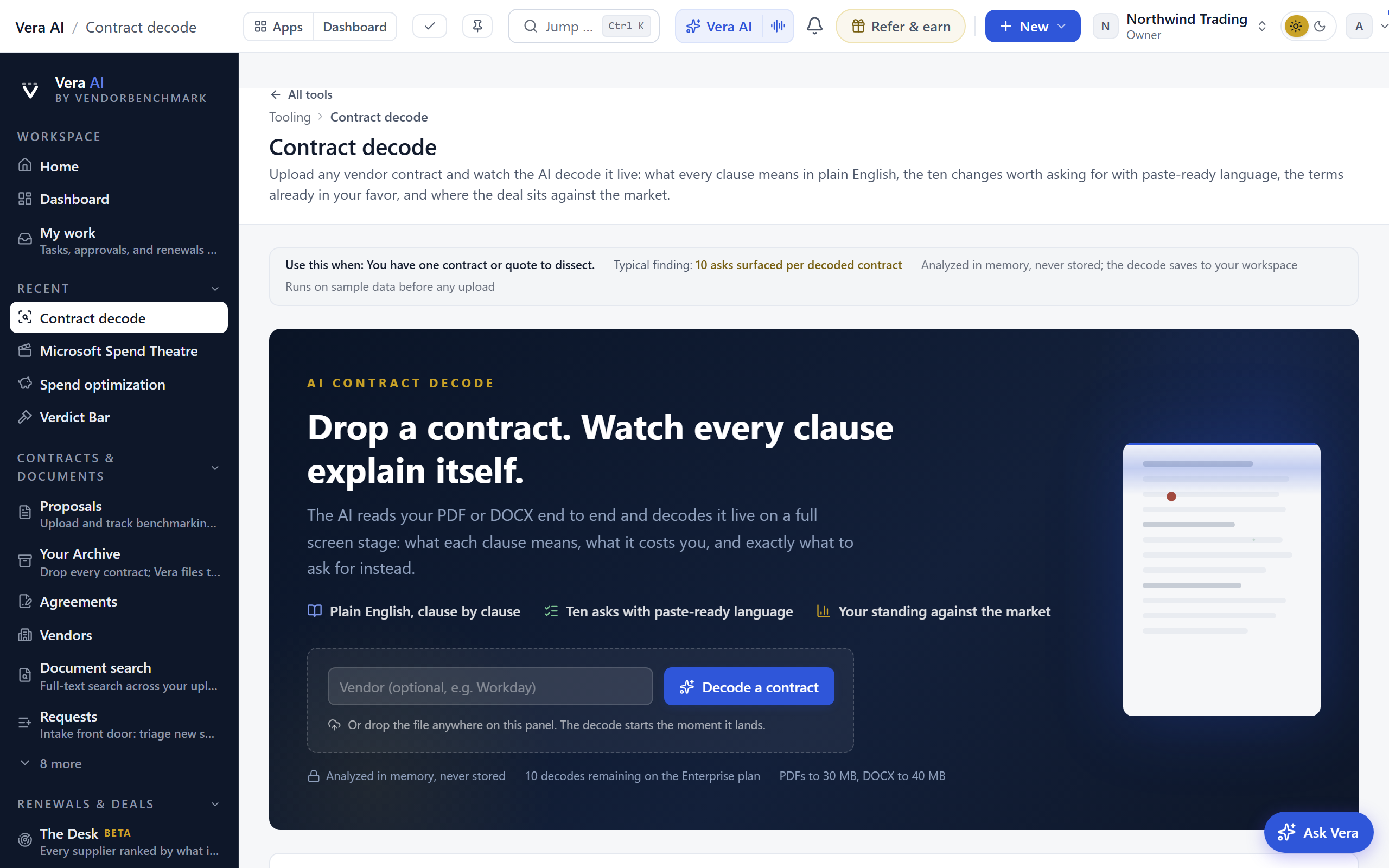 Contract decode