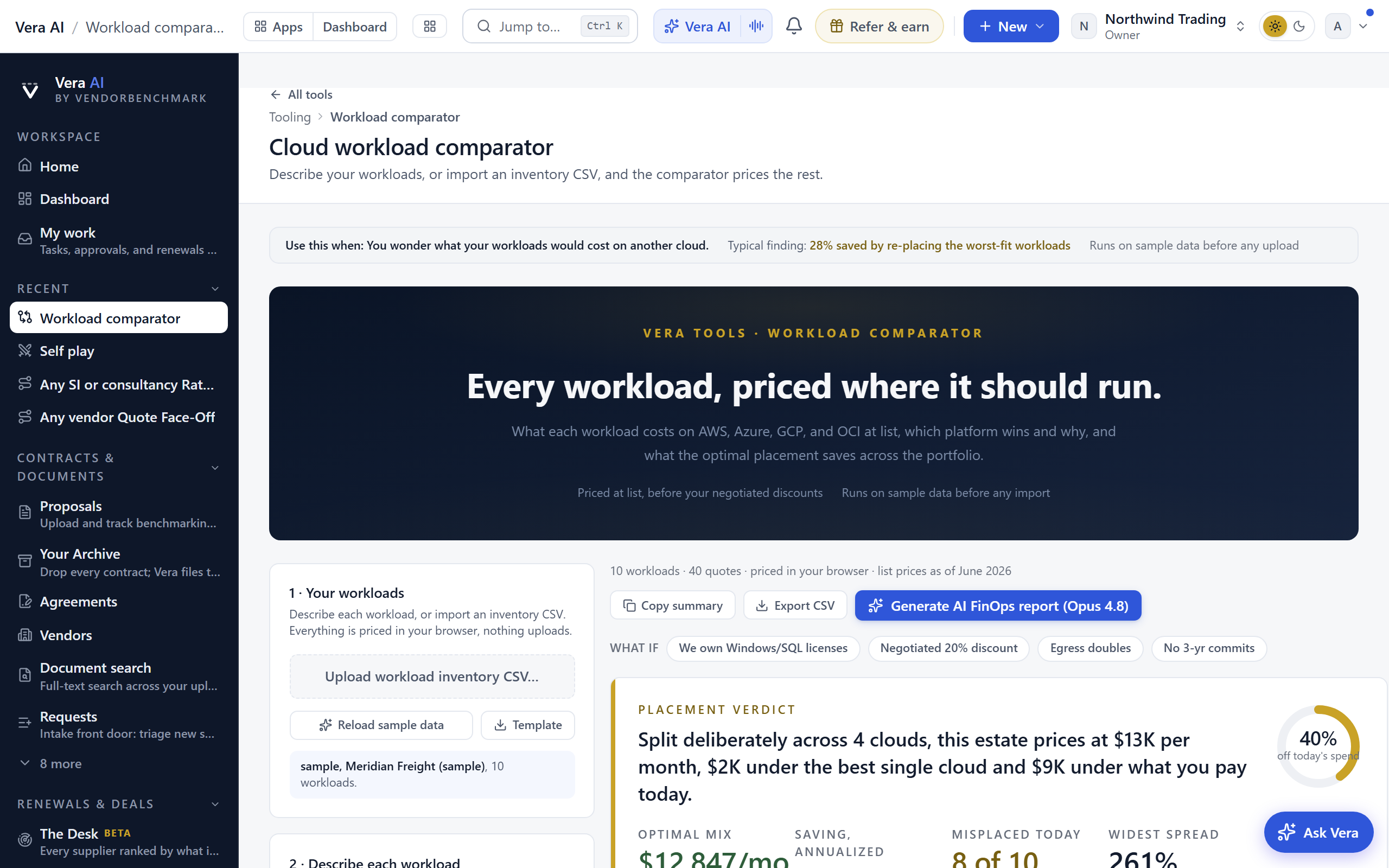 Workload comparator