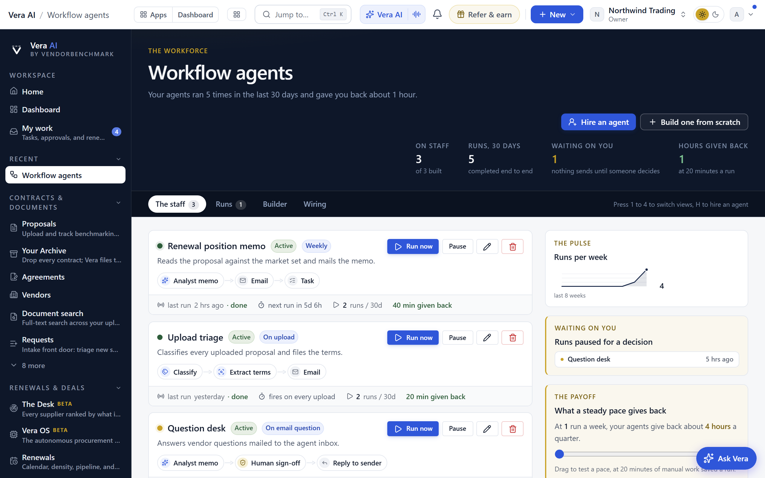 Workflow agents screenshot