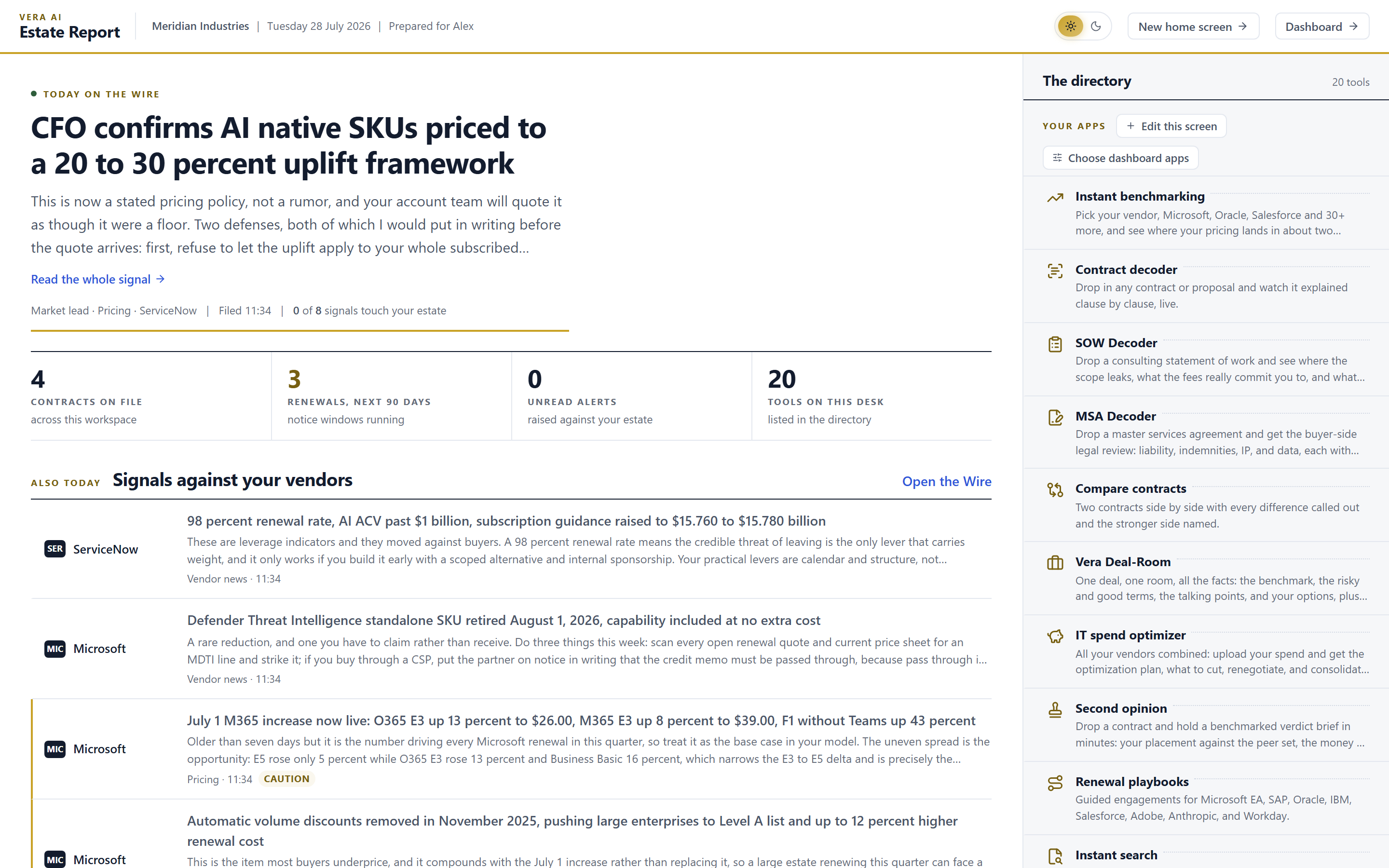 The launcher hub: every tool on the desk, one keystroke away