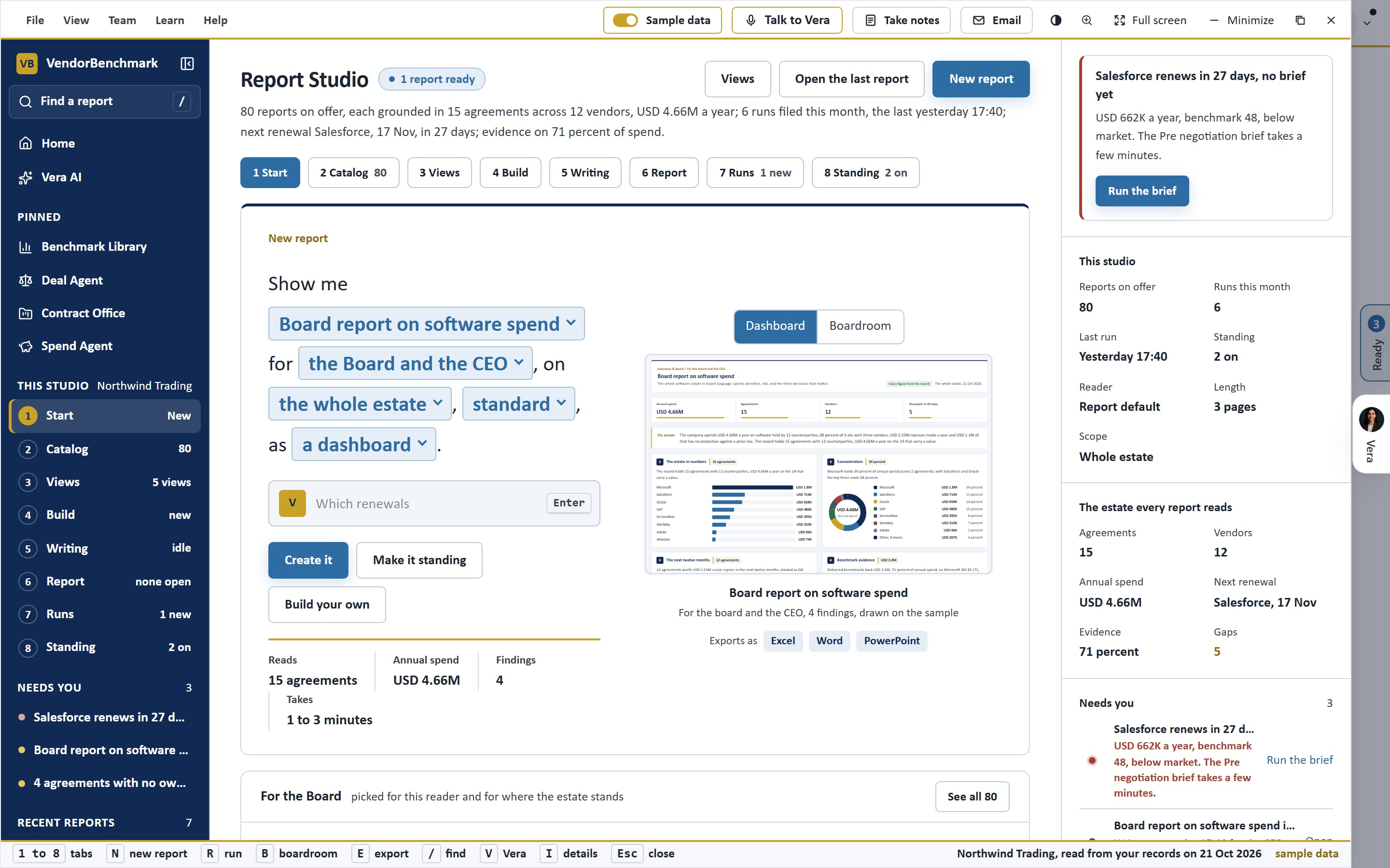 Report Studio: Start. Picks and packs by reader.