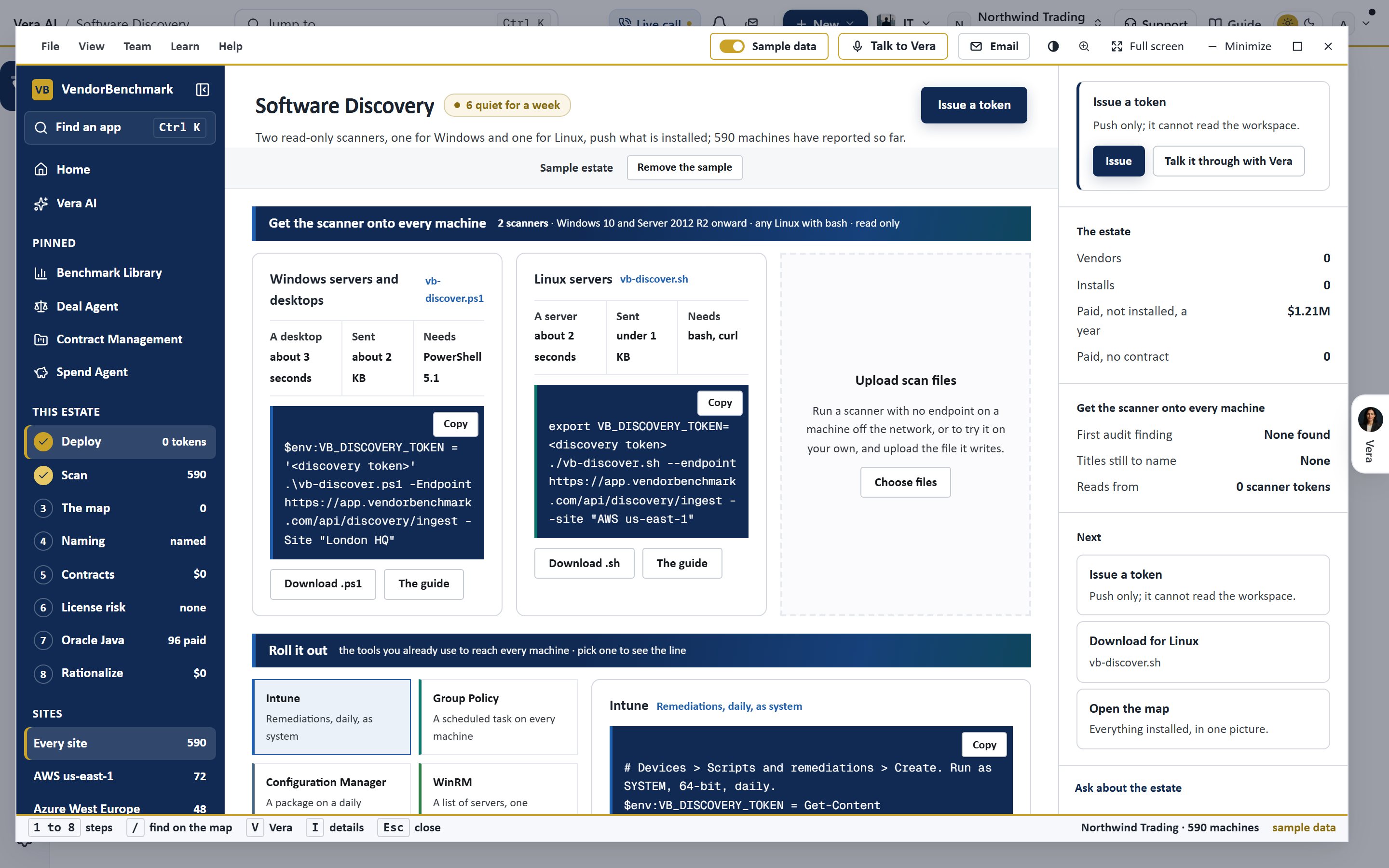 Software Discovery: the scanners and the line to deploy them